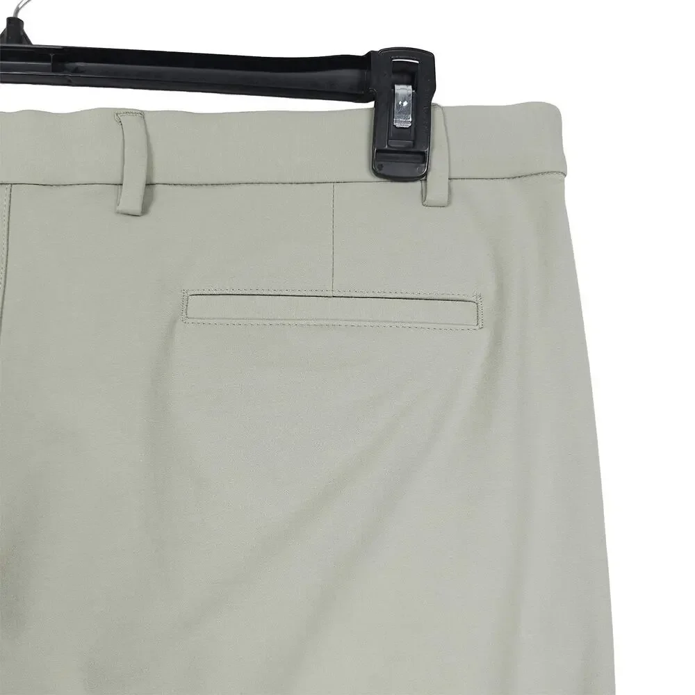 Michael Kors Mens Classic Fit Dress Pants 32x32 Mint Green Solid Stretch Cotton